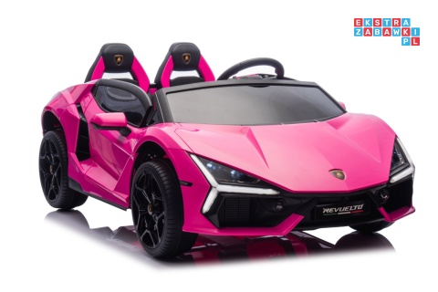 [A500.STRONG] Lamborghini Revuelto XL auto na akumulator 200W 24V//7Ah silnik bezszczotkowy pompowane koła ekoskóra