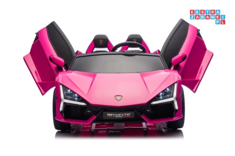 [A500.STRONG] Lamborghini Revuelto XL auto na akumulator 200W 24V//7Ah silnik bezszczotkowy pompowane koła ekoskóra