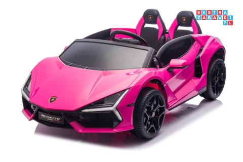 [A500.STRONG] Lamborghini Revuelto XL auto na akumulator 200W 24V//7Ah silnik bezszczotkowy pompowane koła ekoskóra