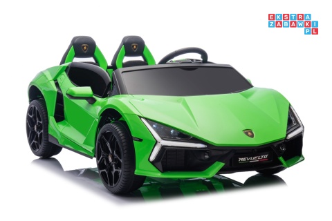 [A500.STRONG] Lamborghini Revuelto XL auto na akumulator 200W 24V//7Ah silnik bezszczotkowy pompowane koła ekoskóra
