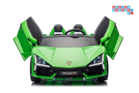 [A500.STRONG] Lamborghini Revuelto XL auto na akumulator 200W 24V//7Ah silnik bezszczotkowy pompowane koła ekoskóra