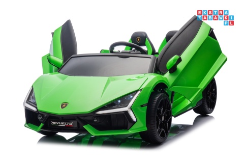 [A500.STRONG] Lamborghini Revuelto XL auto na akumulator 200W 24V//7Ah silnik bezszczotkowy pompowane koła ekoskóra