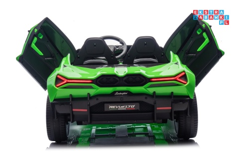 [A500.STRONG] Lamborghini Revuelto XL auto na akumulator 200W 24V//7Ah silnik bezszczotkowy pompowane koła ekoskóra