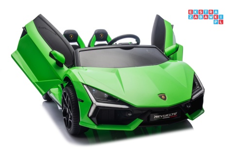 [A500.STRONG] Lamborghini Revuelto XL auto na akumulator 200W 24V//7Ah silnik bezszczotkowy pompowane koła ekoskóra