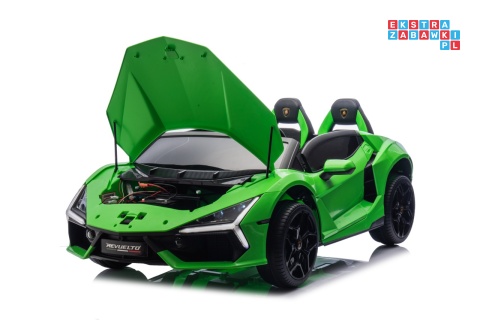 [A500.STRONG] Lamborghini Revuelto XL auto na akumulator 200W 24V//7Ah silnik bezszczotkowy pompowane koła ekoskóra