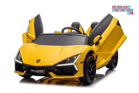 [A500.STRONG] Lamborghini Revuelto XL auto na akumulator 200W 24V//7Ah silnik bezszczotkowy pompowane koła ekoskóra