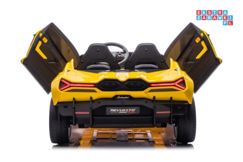 [A500.STRONG] Lamborghini Revuelto XL auto na akumulator 200W 24V//7Ah silnik bezszczotkowy pompowane koła ekoskóra