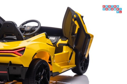 [A500.STRONG] Lamborghini Revuelto XL auto na akumulator 200W 24V//7Ah silnik bezszczotkowy pompowane koła ekoskóra