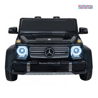 Czarne Mercedes Benz MAYBACH G650 na akumulator - 4x200W, 24V/14Ah, silniki bezszczotkowe, pompowane koła, dotykowy panel - [A10