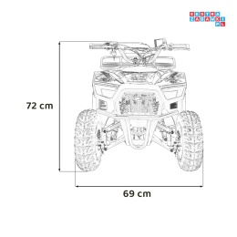 [ATV-13A] Quad Spalinowy 49CC SIRIUS Siedzenia z ekoskóry pojazd dla dzieci jednocylindrowy dwusuwowy