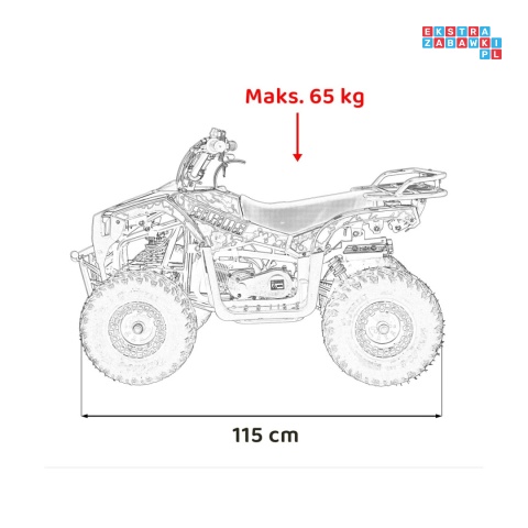 [ATV-13A] Quad Spalinowy 49CC SIRIUS Siedzenia z ekoskóry pojazd dla dzieci jednocylindrowy dwusuwowy