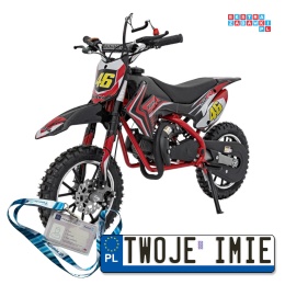 [DB709] Motocykl RENEGADE 50R CROSS 49CC spalinowy pompowane koła, kluczyk - czerwony