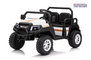 Champion buggy na akumulator 4-osobowy - biały, 2x200W, ekoskóra, EVA [XMX-650C]