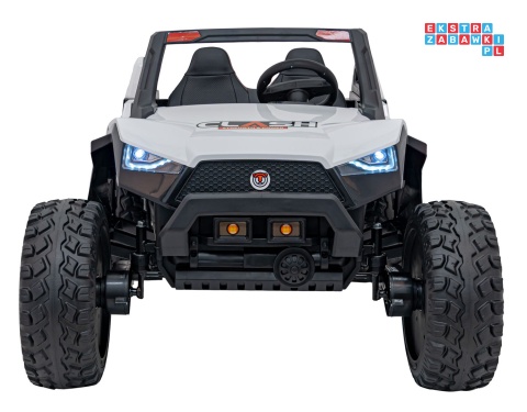 [SX1929] Buggy Clash STRONG 4x4 (2x300W + 2x35W) 24V/14Ah 16km/h EVA pilot ekoskóra - biały