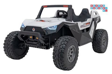 [SX1929] Buggy Clash STRONG 4x4 (2x300W + 2x35W) 24V/14Ah 16km/h EVA pilot ekoskóra - biały