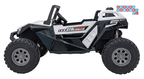 [SX1929] Buggy Clash STRONG 4x4 (2x300W + 2x35W) 24V/14Ah 16km/h EVA pilot ekoskóra - biały