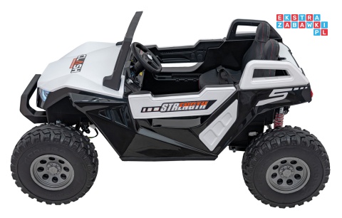 [SX1929] Buggy Clash STRONG 4x4 (2x300W + 2x35W) 24V/14Ah 16km/h EVA pilot ekoskóra - biały