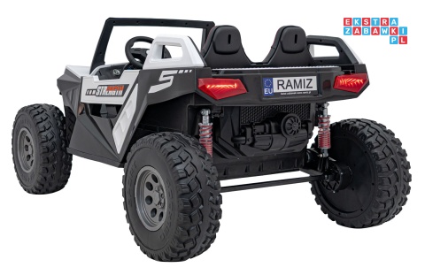 [SX1929] Buggy Clash STRONG 4x4 (2x300W + 2x35W) 24V/14Ah 16km/h EVA pilot ekoskóra - biały