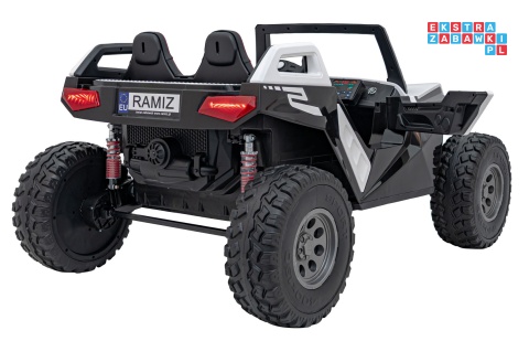 [SX1929] Buggy Clash STRONG 4x4 (2x300W + 2x35W) 24V/14Ah 16km/h EVA pilot ekoskóra - biały