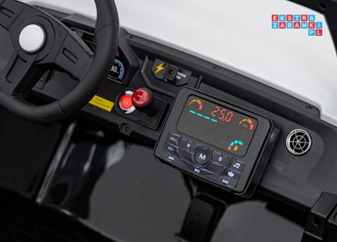 [SX1929] Buggy Clash STRONG 4x4 (2x300W + 2x35W) 24V/14Ah 16km/h EVA pilot ekoskóra - biały