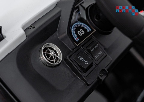 [SX1929] Buggy Clash STRONG 4x4 (2x300W + 2x35W) 24V/14Ah 16km/h EVA pilot ekoskóra - biały