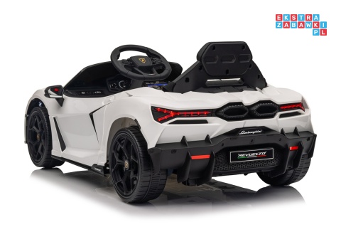 [QLS-8603] Lamborghini Revuelto auto na akumulator 4x4 (2x45W i 2x35W) 12V/9Ah ekoskóra EVA