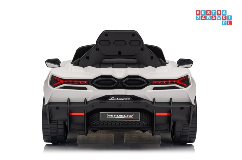 [QLS-8603] Lamborghini Revuelto auto na akumulator 4x4 (2x45W i 2x35W) 12V/9Ah ekoskóra EVA