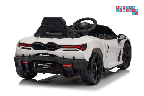 [QLS-8603] Lamborghini Revuelto auto na akumulator 4x4 (2x45W i 2x35W) 12V/9Ah ekoskóra EVA