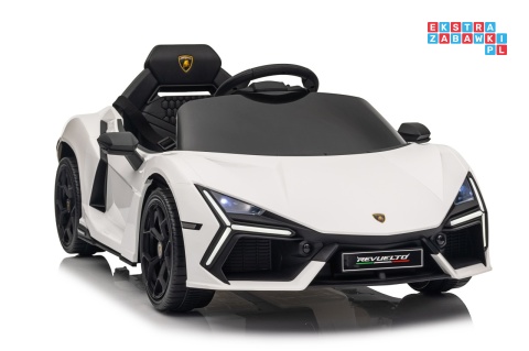 [QLS-8603] Lamborghini Revuelto auto na akumulator 4x4 (2x45W i 2x35W) 12V/9Ah ekoskóra EVA