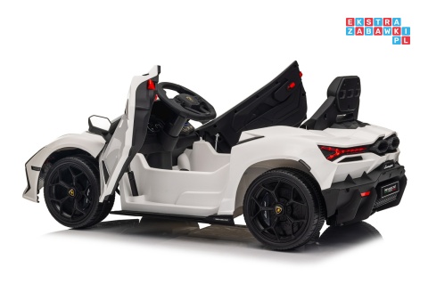 [QLS-8603] Lamborghini Revuelto auto na akumulator 4x4 (2x45W i 2x35W) 12V/9Ah ekoskóra EVA