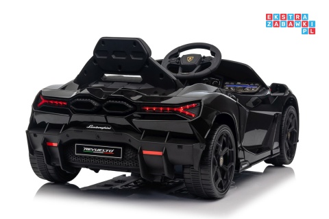 [QLS-8603] Lamborghini Revuelto auto na akumulator 4x4 (2x45W i 2x35W) 12V/9Ah ekoskóra EVA