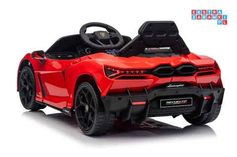 [QLS-8603] Lamborghini Revuelto auto na akumulator 4x4 (2x45W i 2x35W) 12V/9Ah ekoskóra EVA