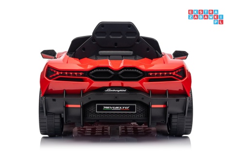 [QLS-8603] Lamborghini Revuelto auto na akumulator 4x4 (2x45W i 2x35W) 12V/9Ah ekoskóra EVA