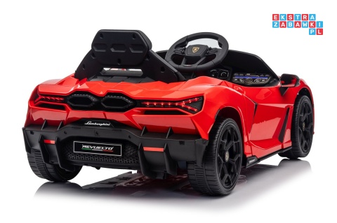 [QLS-8603] Lamborghini Revuelto auto na akumulator 4x4 (2x45W i 2x35W) 12V/9Ah ekoskóra EVA