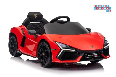 [QLS-8603] Lamborghini Revuelto auto na akumulator 4x4 (2x45W i 2x35W) 12V/9Ah ekoskóra EVA