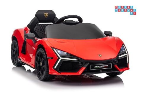 [QLS-8603] Lamborghini Revuelto auto na akumulator 4x4 (2x45W i 2x35W) 12V/9Ah ekoskóra EVA