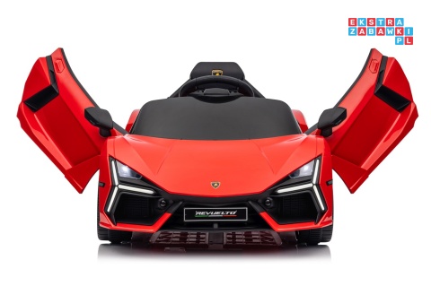 [QLS-8603] Lamborghini Revuelto auto na akumulator 4x4 (2x45W i 2x35W) 12V/9Ah ekoskóra EVA