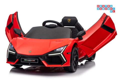 [QLS-8603] Lamborghini Revuelto auto na akumulator 4x4 (2x45W i 2x35W) 12V/9Ah ekoskóra EVA