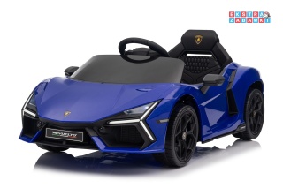 Niebieskie Lamborghini Revuelto na akumulator - 4x4, 2x45W i 2x35W, 12V/9Ah, ekoskóra, EVA - [QLS-8603]