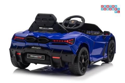 [QLS-8603] Lamborghini Revuelto auto na akumulator 4x4 (2x45W i 2x35W) 12V/9Ah ekoskóra EVA