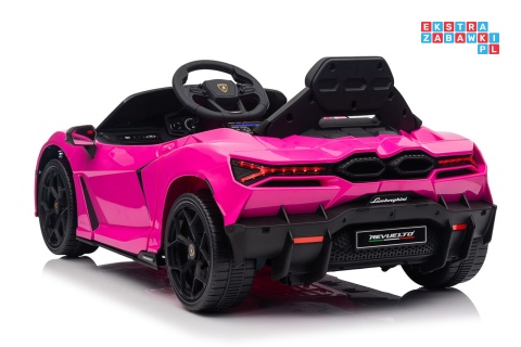 [QLS-8603] Lamborghini Revuelto auto na akumulator 4x4 (2x45W i 2x35W) 12V/9Ah ekoskóra EVA