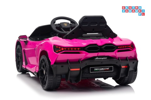 [QLS-8603] Lamborghini Revuelto auto na akumulator 4x4 (2x45W i 2x35W) 12V/9Ah ekoskóra EVA