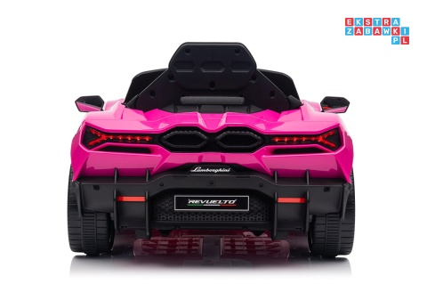 [QLS-8603] Lamborghini Revuelto auto na akumulator 4x4 (2x45W i 2x35W) 12V/9Ah ekoskóra EVA