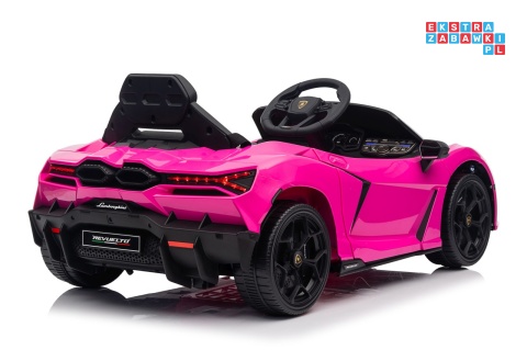 [QLS-8603] Lamborghini Revuelto auto na akumulator 4x4 (2x45W i 2x35W) 12V/9Ah ekoskóra EVA