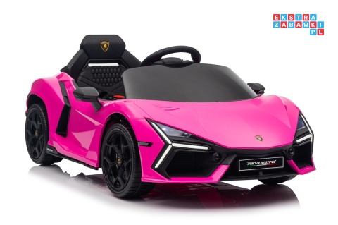 [QLS-8603] Lamborghini Revuelto auto na akumulator 4x4 (2x45W i 2x35W) 12V/9Ah ekoskóra EVA