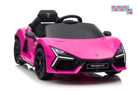 [QLS-8603] Lamborghini Revuelto auto na akumulator 4x4 (2x45W i 2x35W) 12V/9Ah ekoskóra EVA