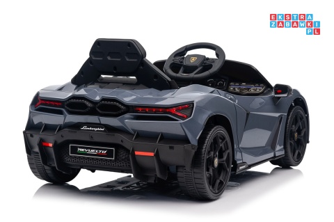 [QLS-8603] Lamborghini Revuelto auto na akumulator 4x4 (2x45W i 2x35W) 12V/9Ah ekoskóra EVA