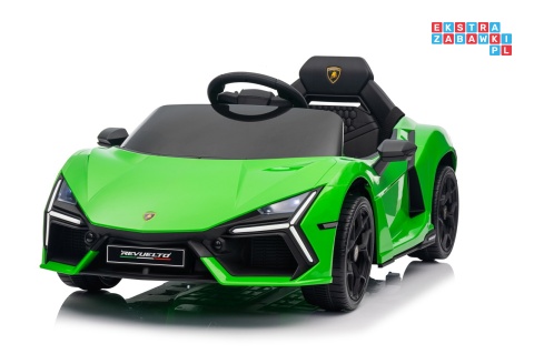 [QLS-8603] Lamborghini Revuelto auto na akumulator 4x4 (2x45W i 2x35W) 12V/9Ah ekoskóra EVA