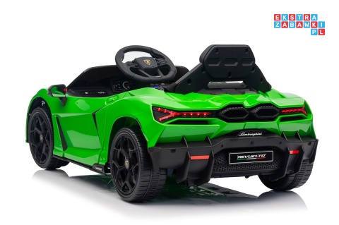 [QLS-8603] Lamborghini Revuelto auto na akumulator 4x4 (2x45W i 2x35W) 12V/9Ah ekoskóra EVA