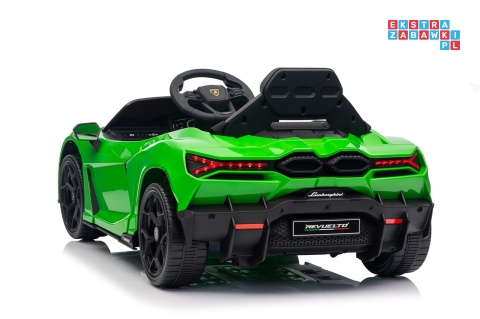 [QLS-8603] Lamborghini Revuelto auto na akumulator 4x4 (2x45W i 2x35W) 12V/9Ah ekoskóra EVA